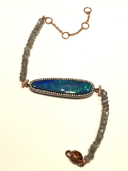 Armband Sommer Dame Meirat in Gold Opale 6.65 Ct B4911AROL - B4911AROL